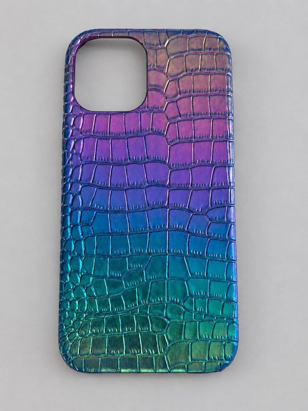 4 for $12 Iridescent Purple Blue Croc Embossed iPhone 12 Pro Max Case
